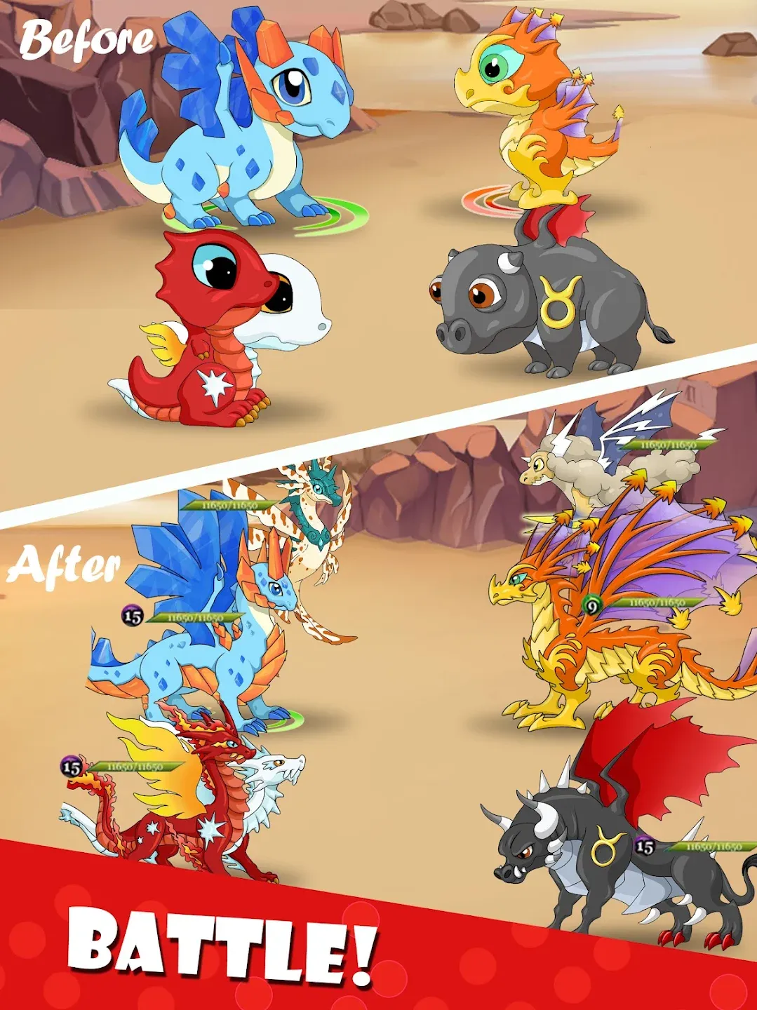 Dragon Battle v15.04 APK Мод (Много денег) Screenshot 2