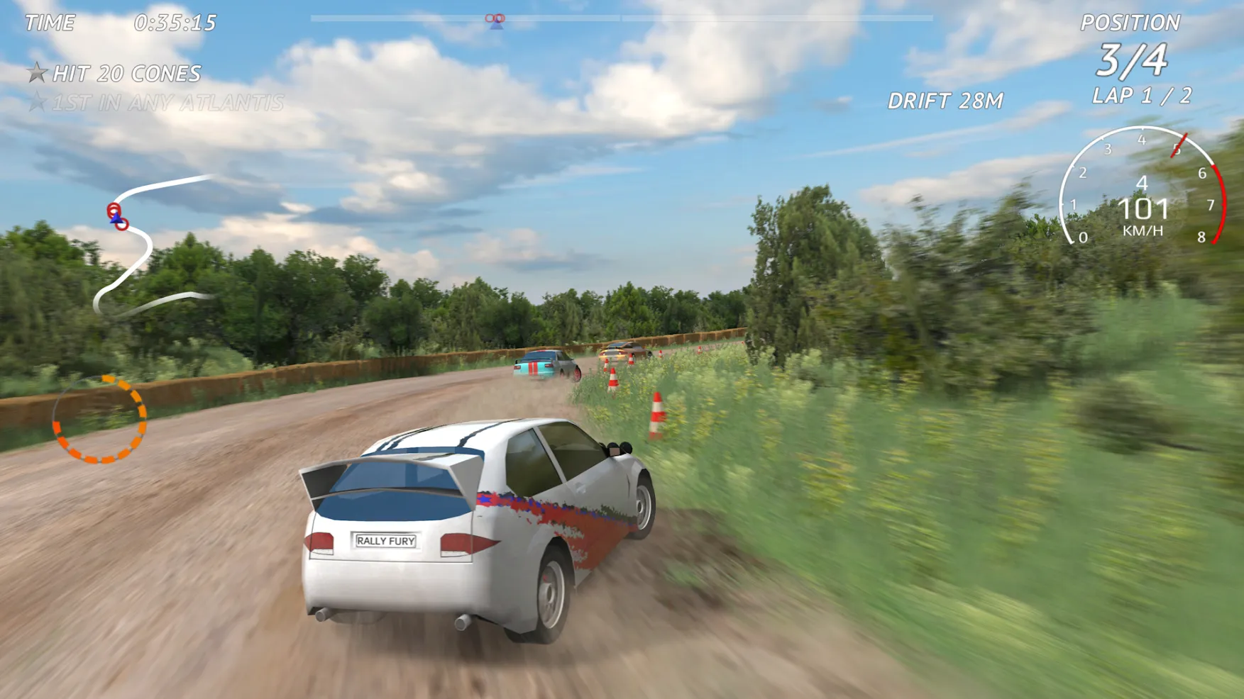 Rally Fury - раллийные гонки [мод: много денег] Screenshot 1
