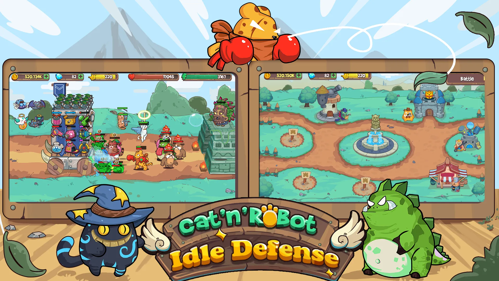 CatTower Idle TD: Battle Arena [мод: много скиллов] Screenshot 1