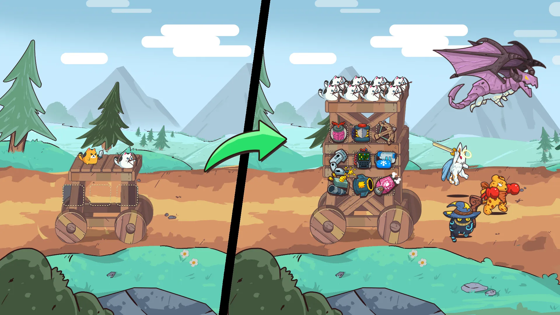 CatTower Idle TD: Battle Arena [мод: много скиллов] Screenshot 4