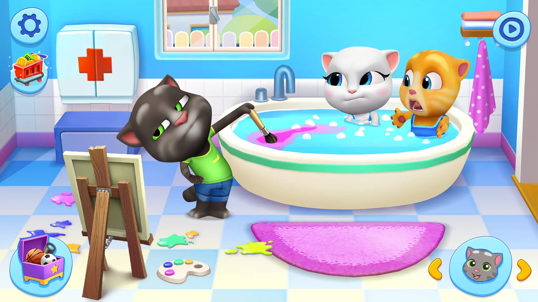 Мой Говорящий Том: Друзья v26.2.10.21240 APK Мод (Много денег) Screenshot 1