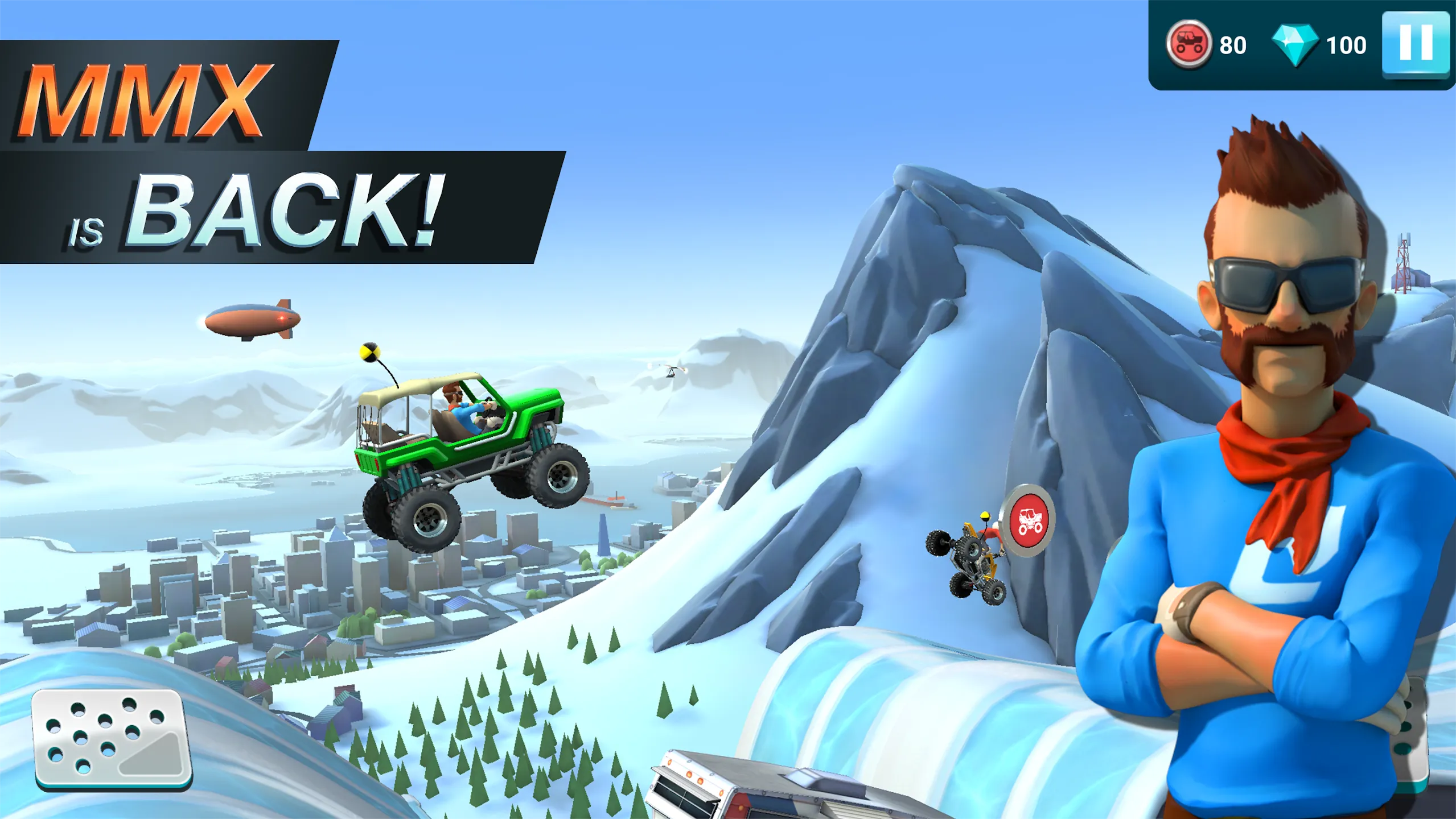 MMX Hill Dash 2 v19.00.1421100001 APK Мод (Меню, Много денег и топлива) Screenshot 1