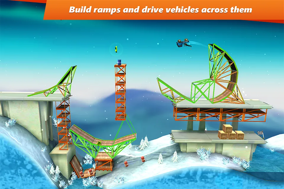 Bridge Constructor Stunts v5.0 APK Мод (Полная версия) Screenshot 1