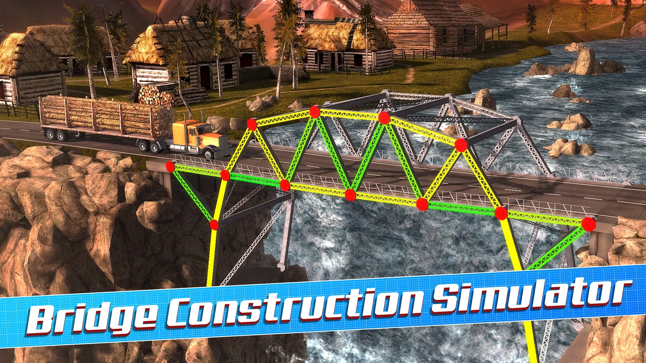 Bridge Construction Simulator v1.7.2 APK Мод (Много подсказок) Screenshot 1