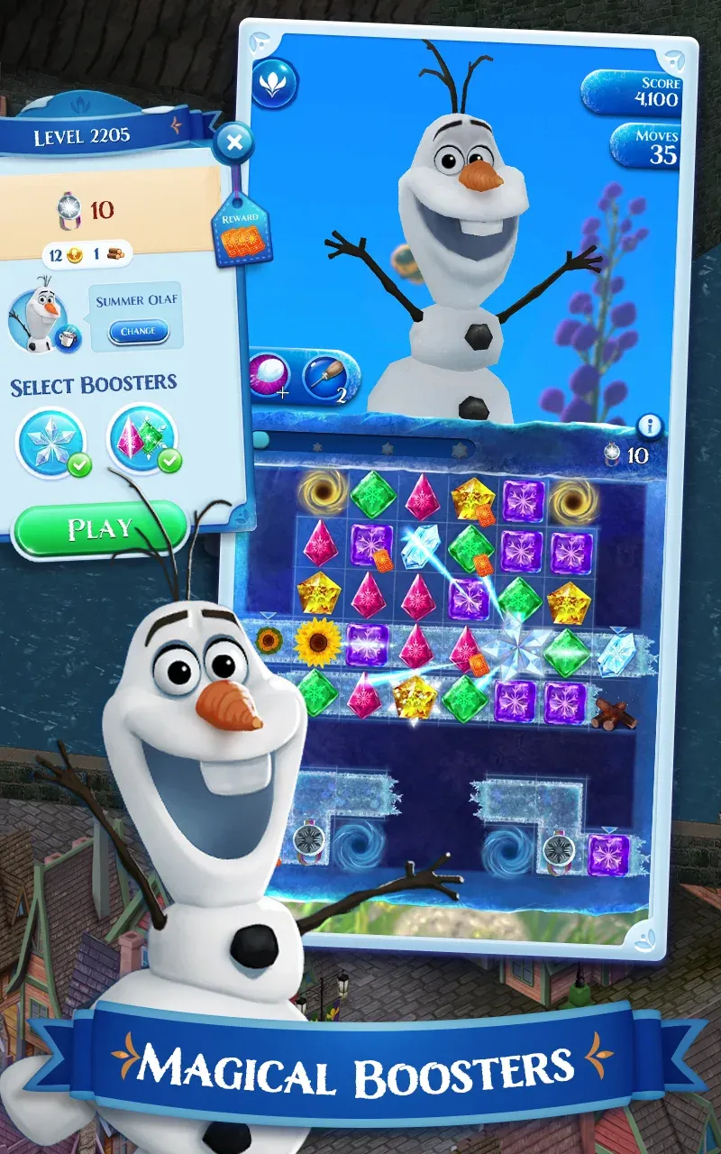 Disney Frozen. Звездопад v15.5.1 APK Мод (Много ходов) Screenshot 5