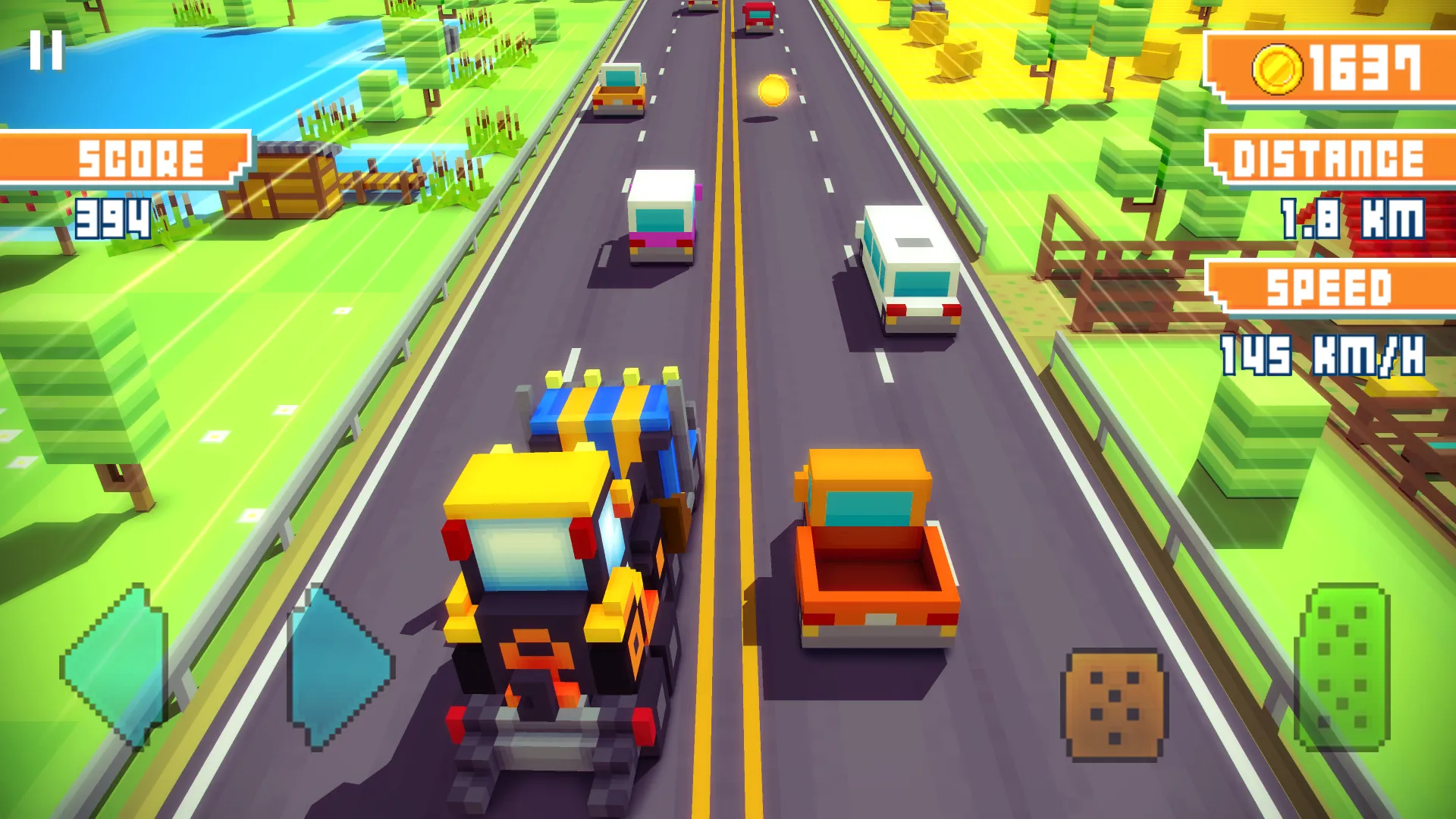 Blocky Highway: Traffic Racing v1.2.7 APK Мод (Много денег) Screenshot 4