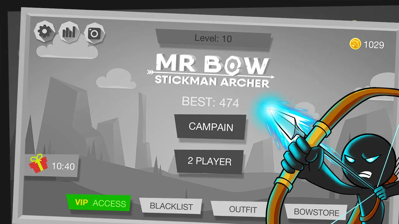 Mr Bow [мод: бесплатные покупки] Screenshot 1