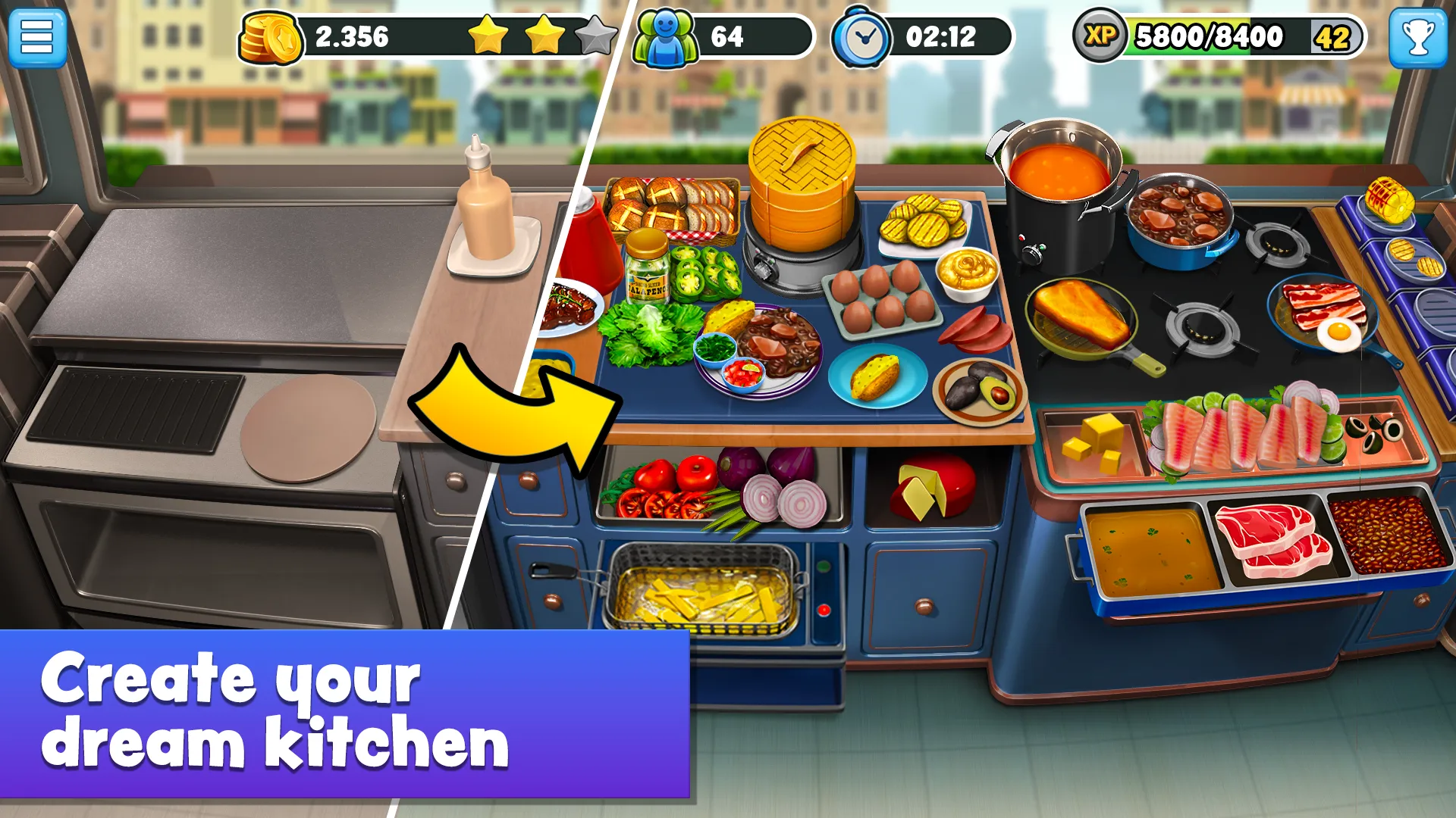Food Truck Chef v8.71 APK Мод (Много бриллиантов) Screenshot 3