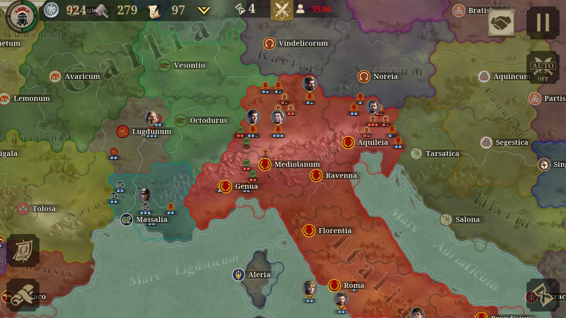 Great Conqueror: Rome War Game v3.7.0 APK Мод (Много бриллиантов) Screenshot 1