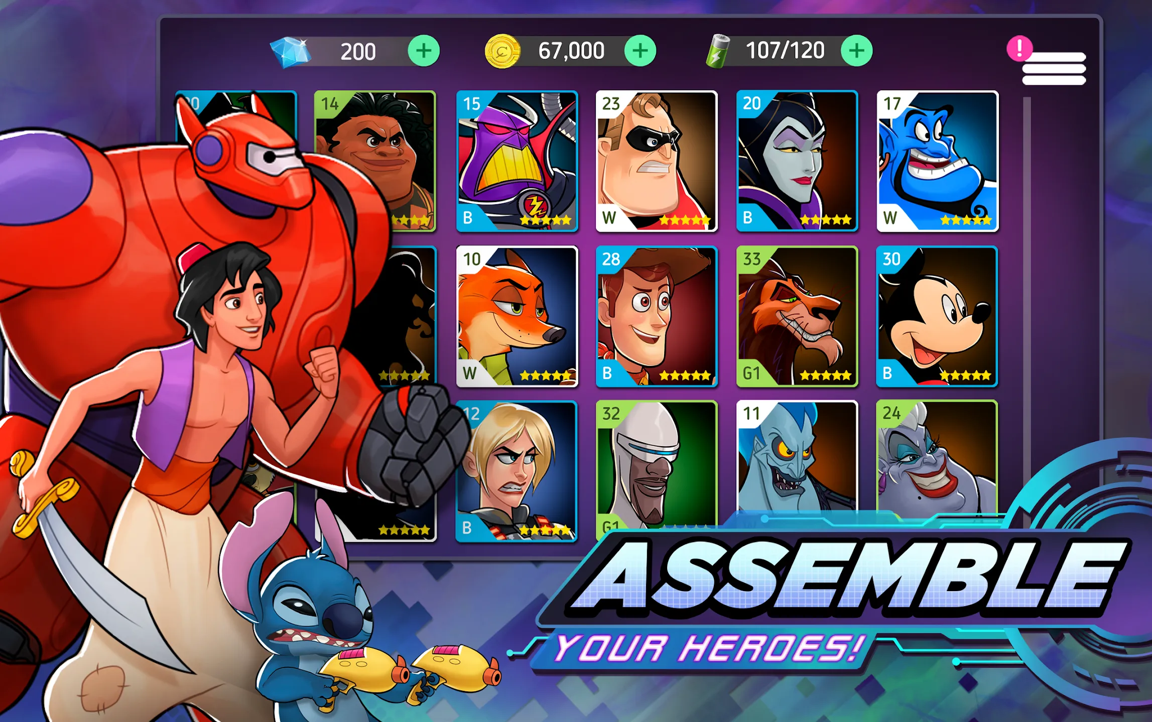 Disney Heroes: Battle Mode v7.0.01 APK Мод (Много навыков) Screenshot 3
