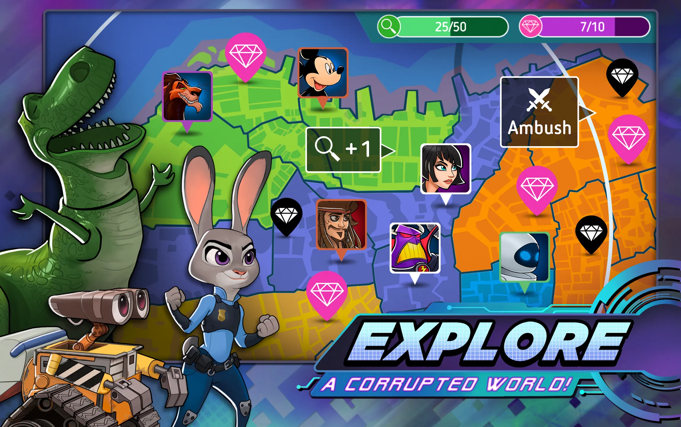 Disney Heroes: Battle Mode v7.0.01 APK Мод (Много навыков) Screenshot 5