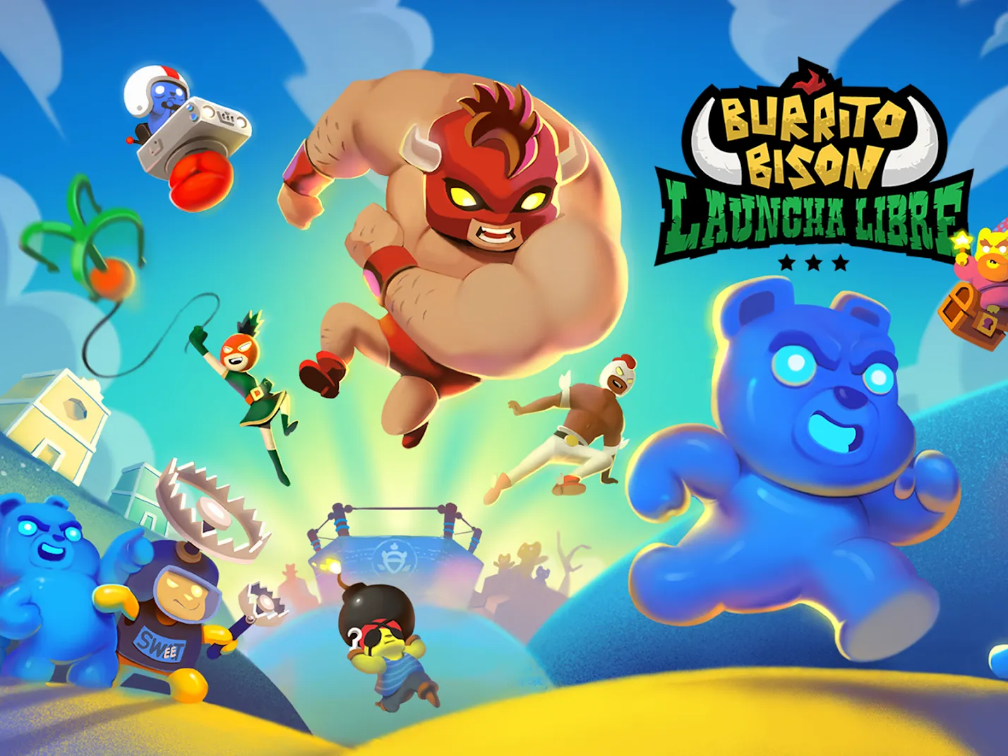 Burrito Bison: Launcha Libre [мод: много денег] Screenshot 1