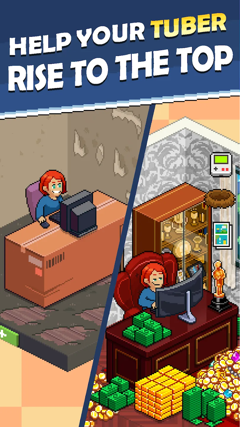PewDiePie's Tuber Simulator v2.78.0 APK Мод (Много денег) Screenshot 2 PewDiePie's Tuber Simulator v2.78.0 APK Мод (Много денег) Screenshot 2
