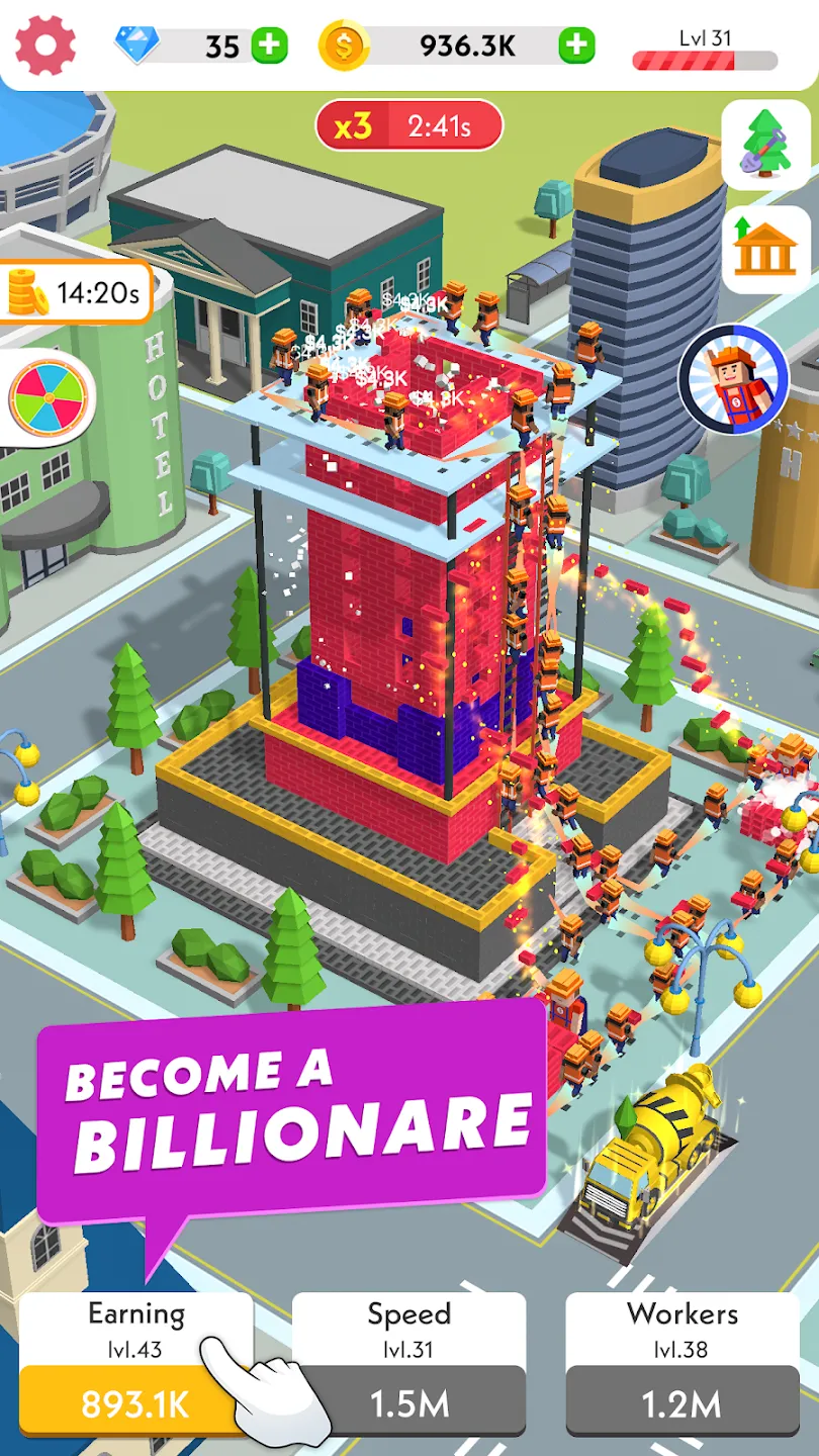 Idle Construction 3D v2.35 APK Мод (Много денег) Screenshot 1