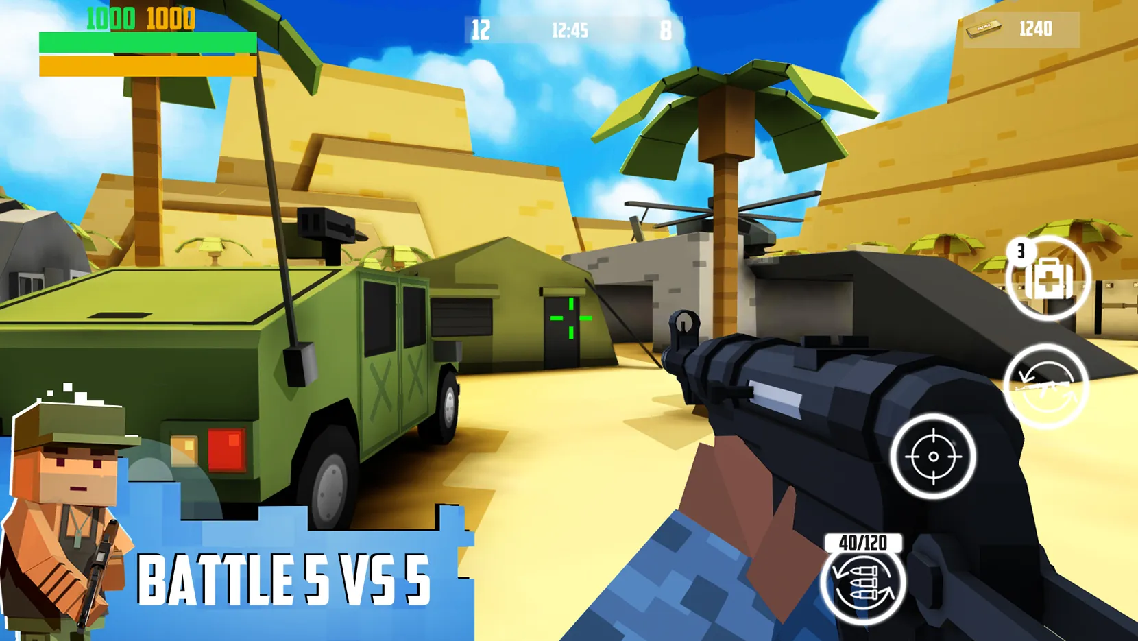 Block Gun: FPS PvP War [мод: бесплатные покупки] Screenshot 1