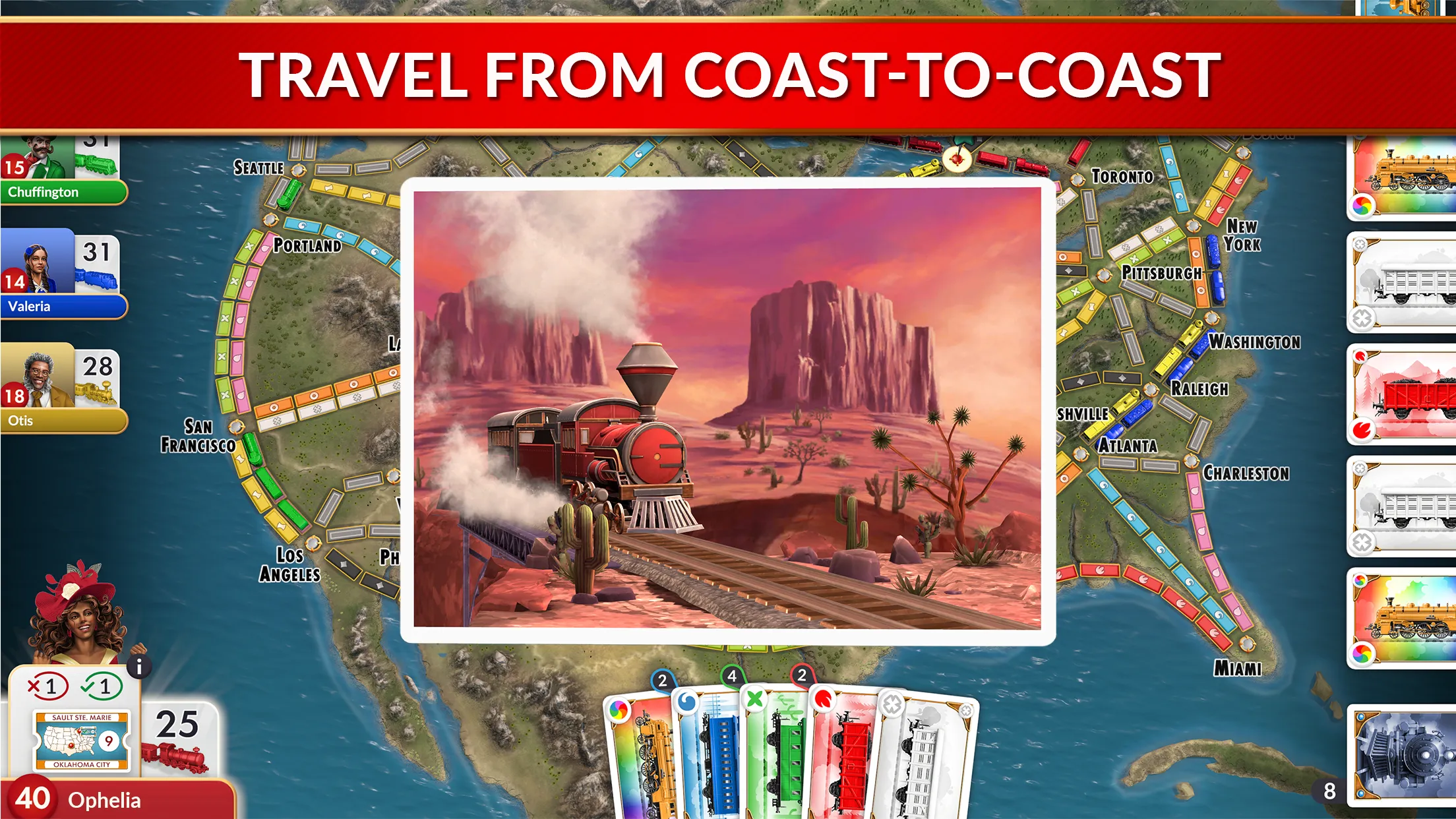 Ticket to Ride v1.10.3 APK Мод (Полная версия) Screenshot 4 Ticket to Ride v1.10.3 APK Мод (Полная версия) Screenshot 4