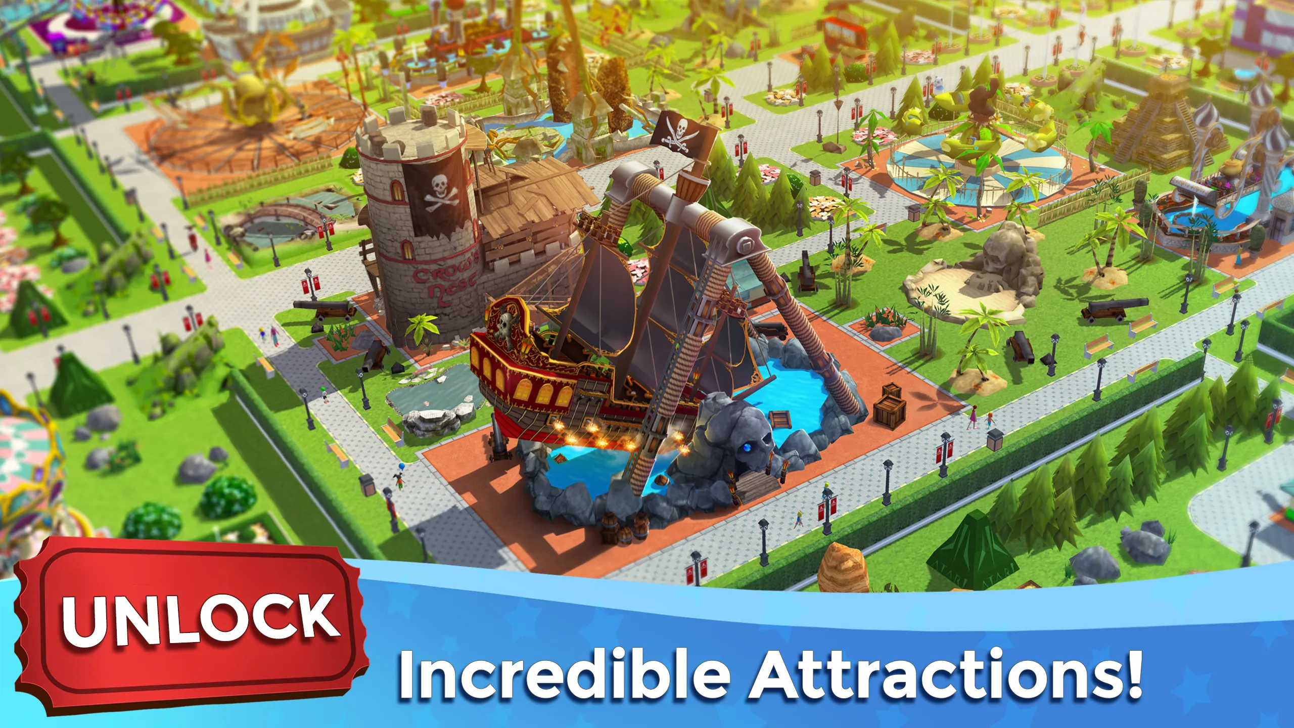 RollerCoaster Tycoon Touch v3.52.0 APK Мод (Много денег) Screenshot 3