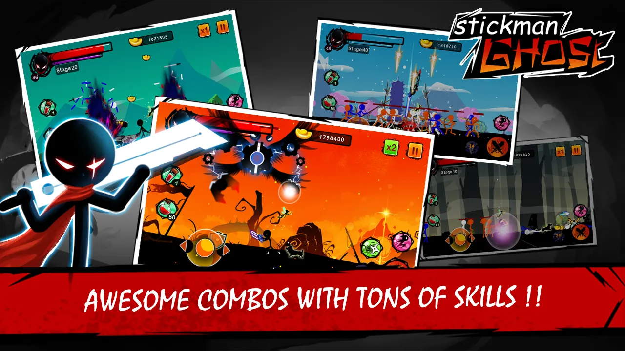 Stickman Ghost Premium: Ninja Warrior [мод: много денег] Screenshot 1