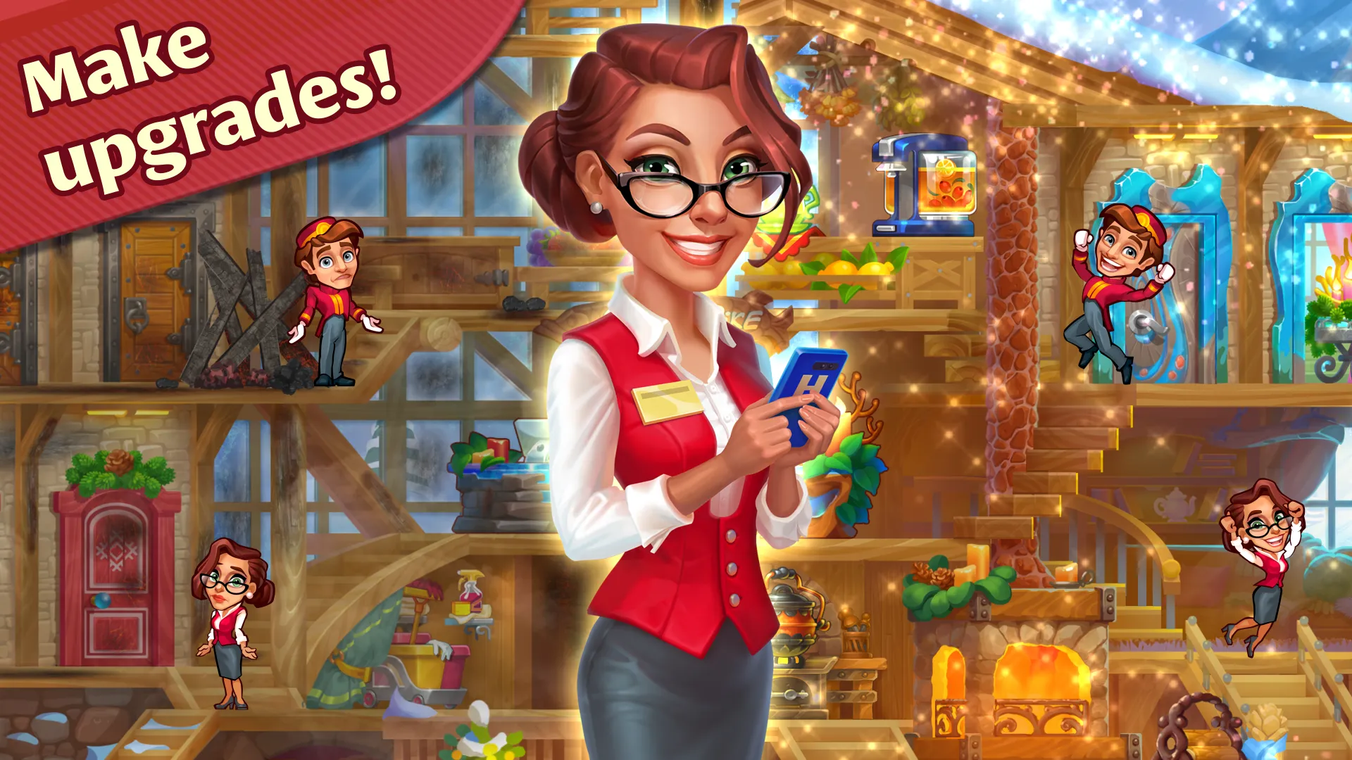Grand Hotel Mania v4.18.7.2 APK Мод (Много денег) Screenshot 1 Grand Hotel Mania v4.18.7.2 APK Мод (Много денег) Screenshot 1