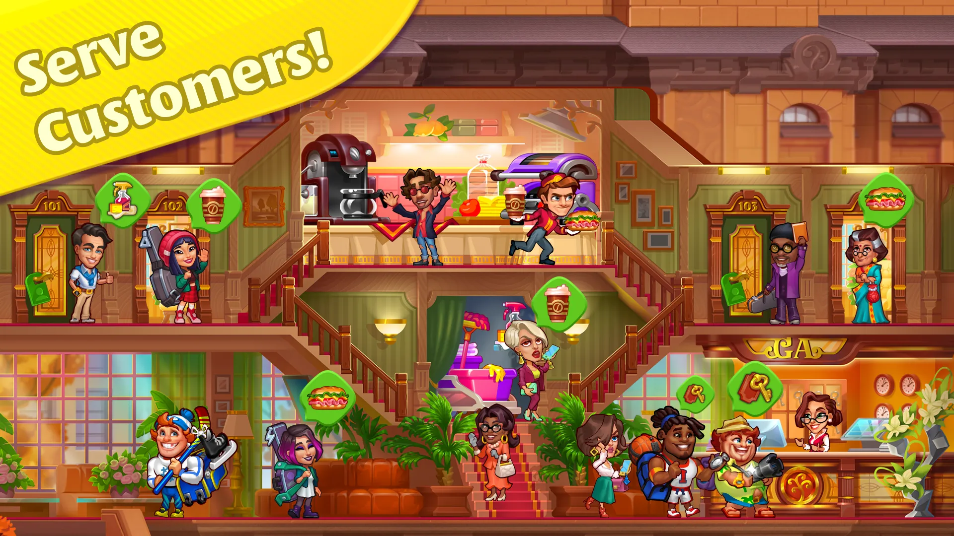 Grand Hotel Mania v4.18.7.2 APK Мод (Много денег) Screenshot 4 Grand Hotel Mania v4.18.7.2 APK Мод (Много денег) Screenshot 4