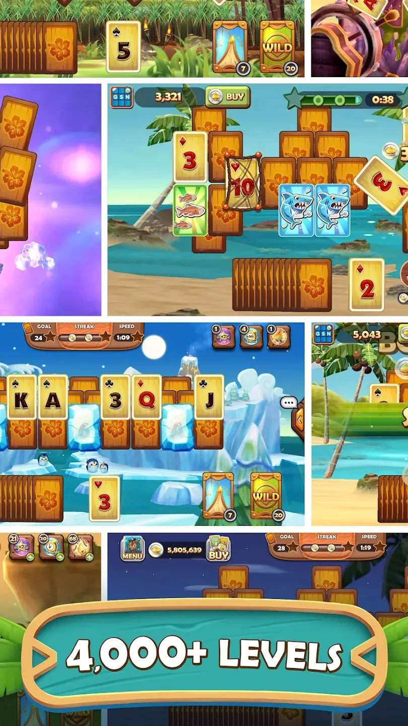 Tiki Solitaire TriPeaks v15.0.0.116456 APK Мод (Меню, Острова разблокированы, Анти-бан) Screenshot 3