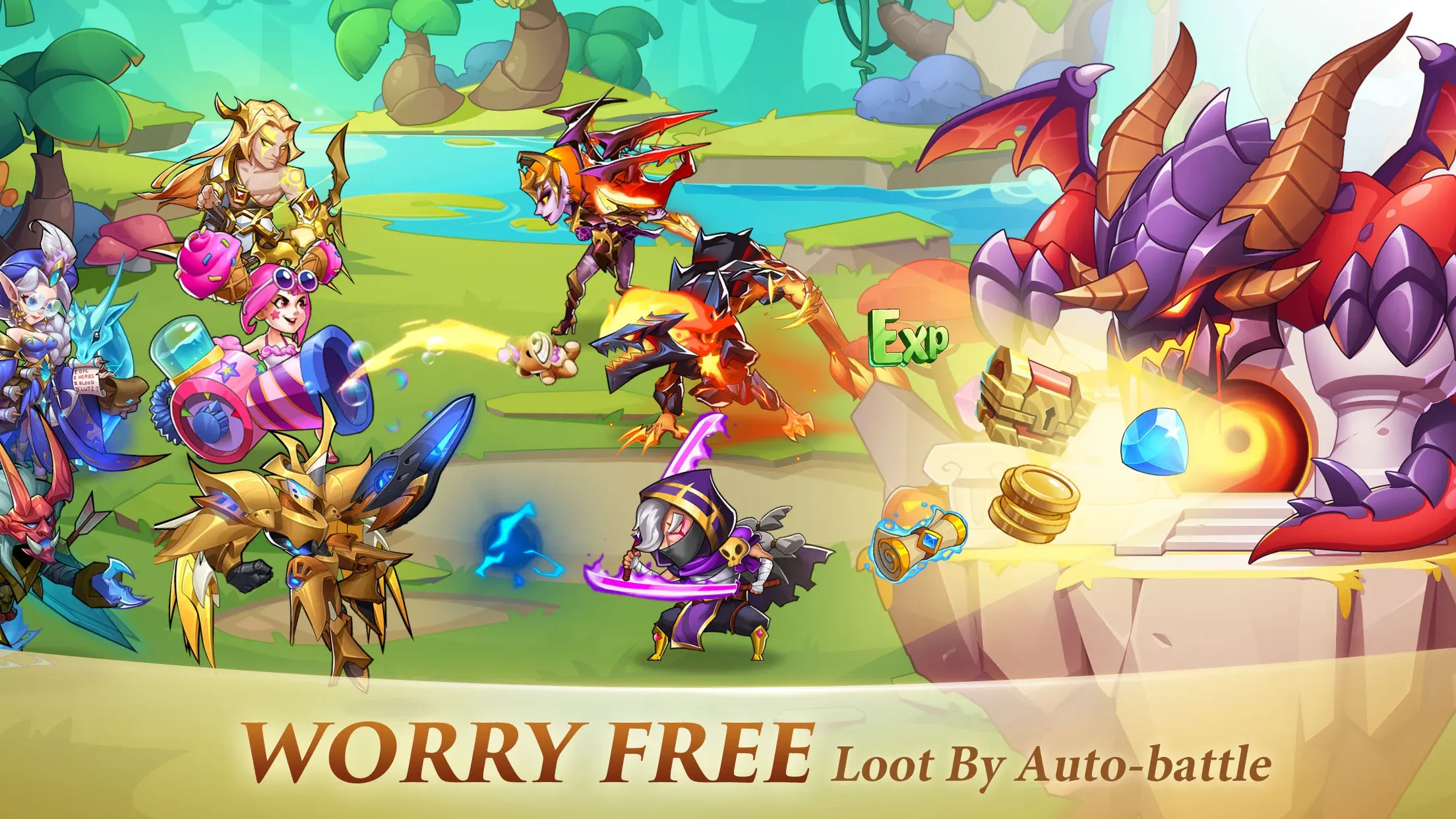 Idle Heroes v1.34.4 APK Мод (Всё открыто, Private Server) Screenshot 3 Idle Heroes v1.34.4 APK Мод (Всё открыто, Private Server) Screenshot 3