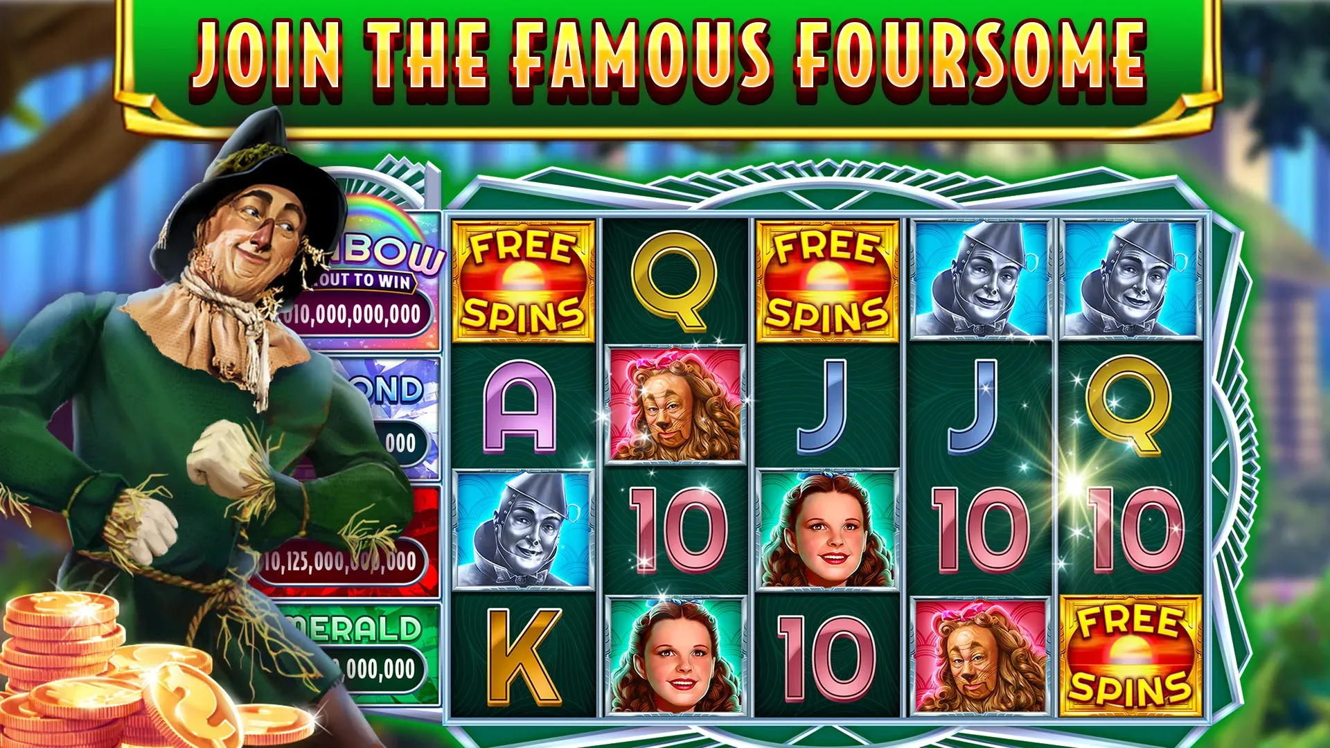 Wizard of Oz Slot Machine Game v276.0.3387 APK Мод (Много денег) Screenshot 2