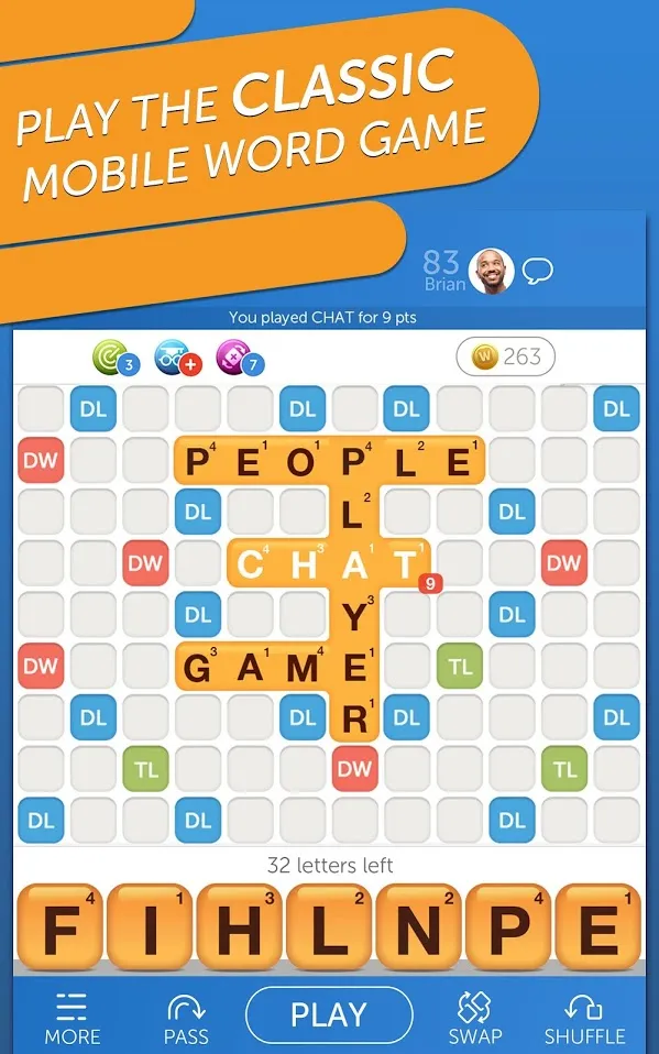 Words with Friends Classic: Word Puzzle Challenge Screenshot 1