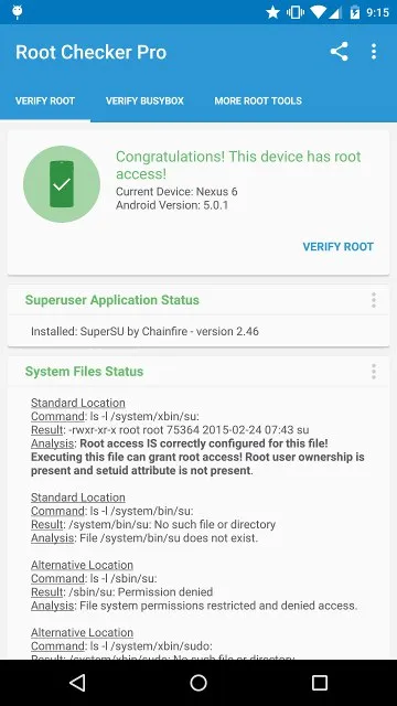 Root Checker Basic / Root Checker Pro [мод: полная версия] Screenshot 1