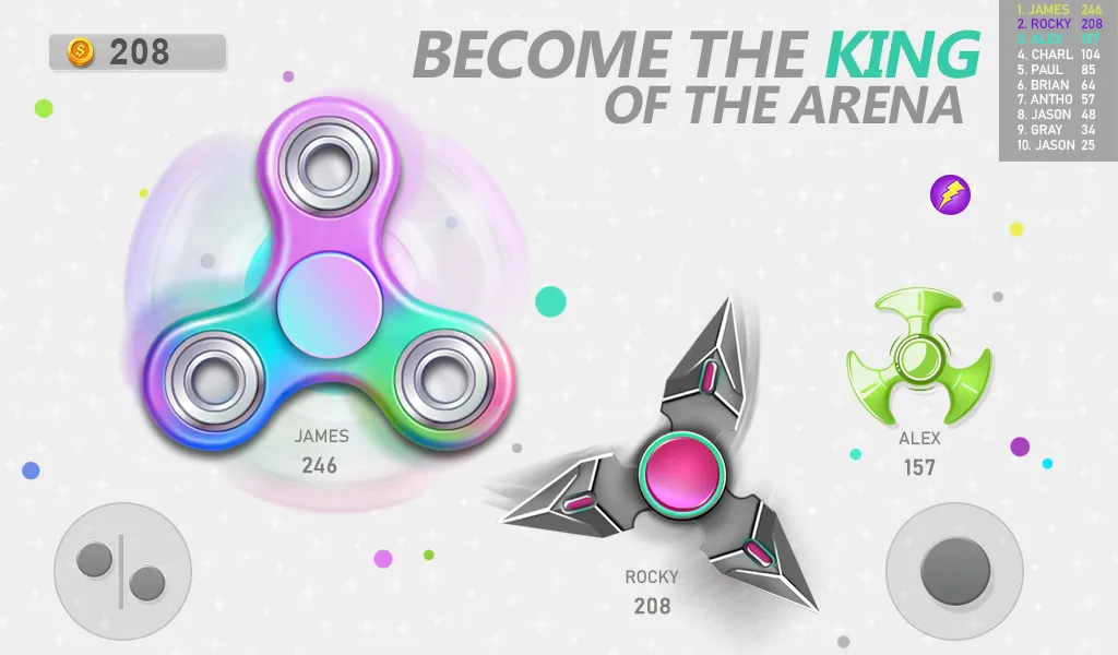 Fidget Spinner .io v209 APK Мод (Много денег) Screenshot 2 Fidget Spinner .io v209 APK Мод (Много денег) Screenshot 2