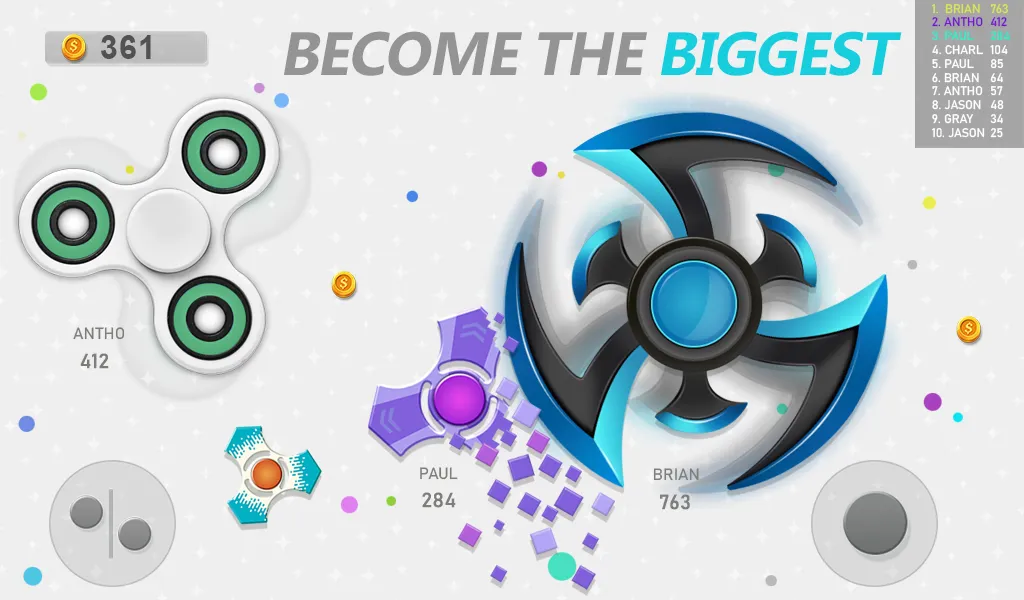 Fidget Spinner .io v209 APK Мод (Много денег) Screenshot 3 Fidget Spinner .io v209 APK Мод (Много денег) Screenshot 3