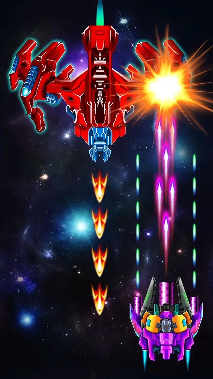 Galaxy Attack: Alien Shooter v72.4 APK Мод (Мега Меню, Много денег, Режим бога) Screenshot 5