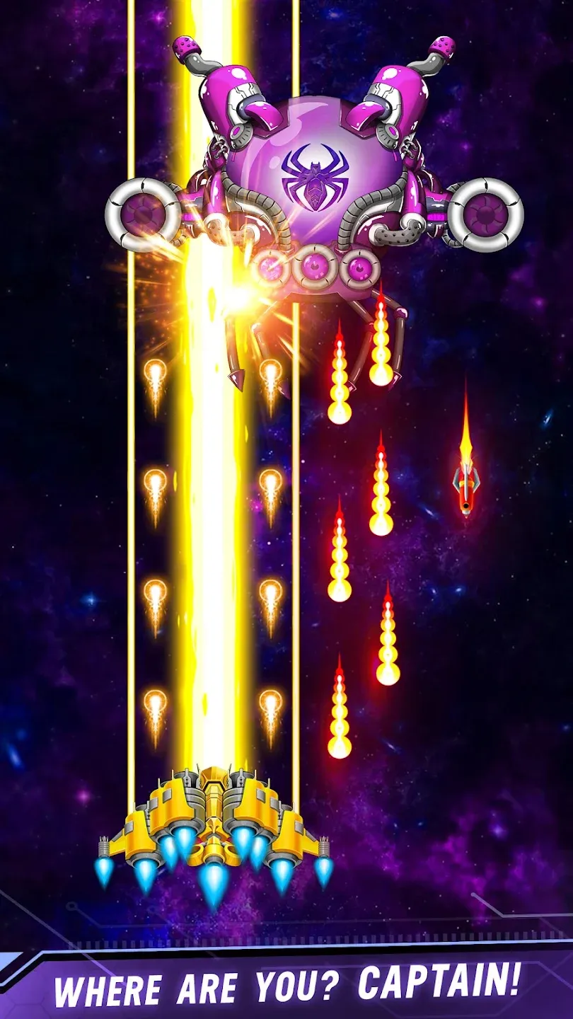 Space Shooter: Galaxy Attack v1.979 APK Мод (Мега Меню, Много денег, Режим бога) Screenshot 2 Space Shooter: Galaxy Attack v1.979 APK Мод (Мега Меню, Много денег, Режим бога) Screenshot 2