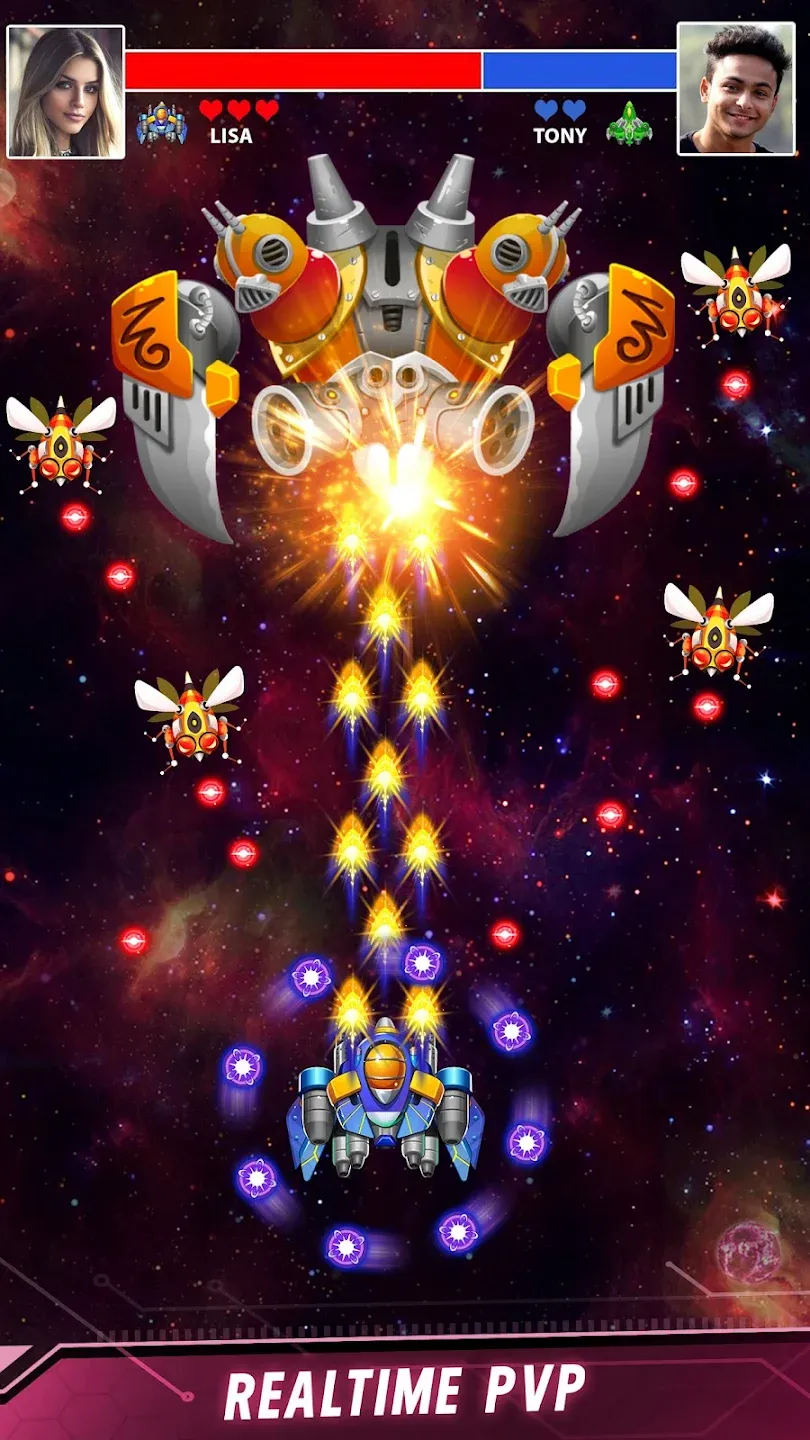 Space Shooter: Galaxy Attack v1.979 APK Мод (Мега Меню, Много денег, Режим бога) Screenshot 3 Space Shooter: Galaxy Attack v1.979 APK Мод (Мега Меню, Много денег, Режим бога) Screenshot 3