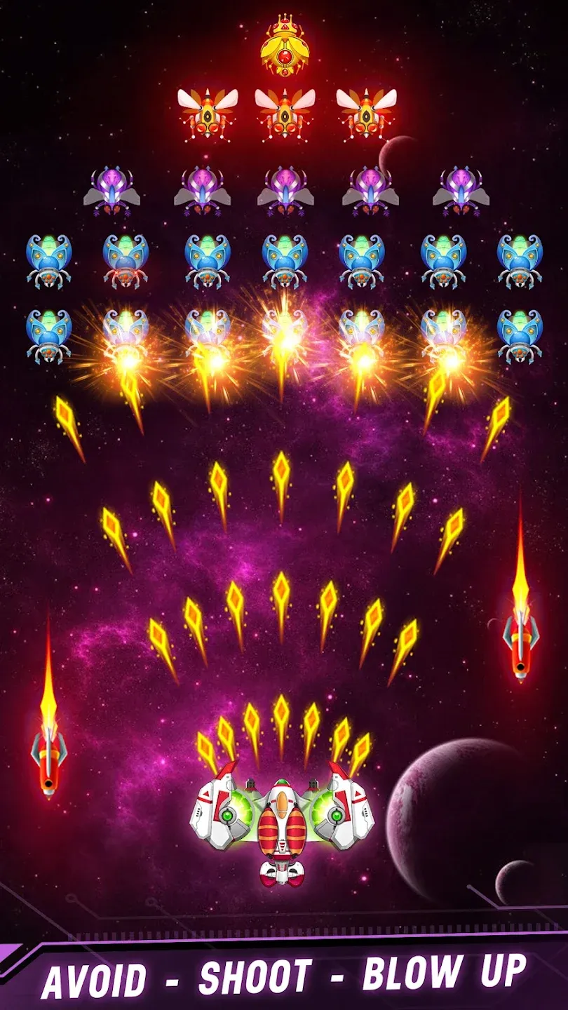 Space Shooter: Galaxy Attack v1.979 APK Мод (Мега Меню, Много денег, Режим бога) Screenshot 5