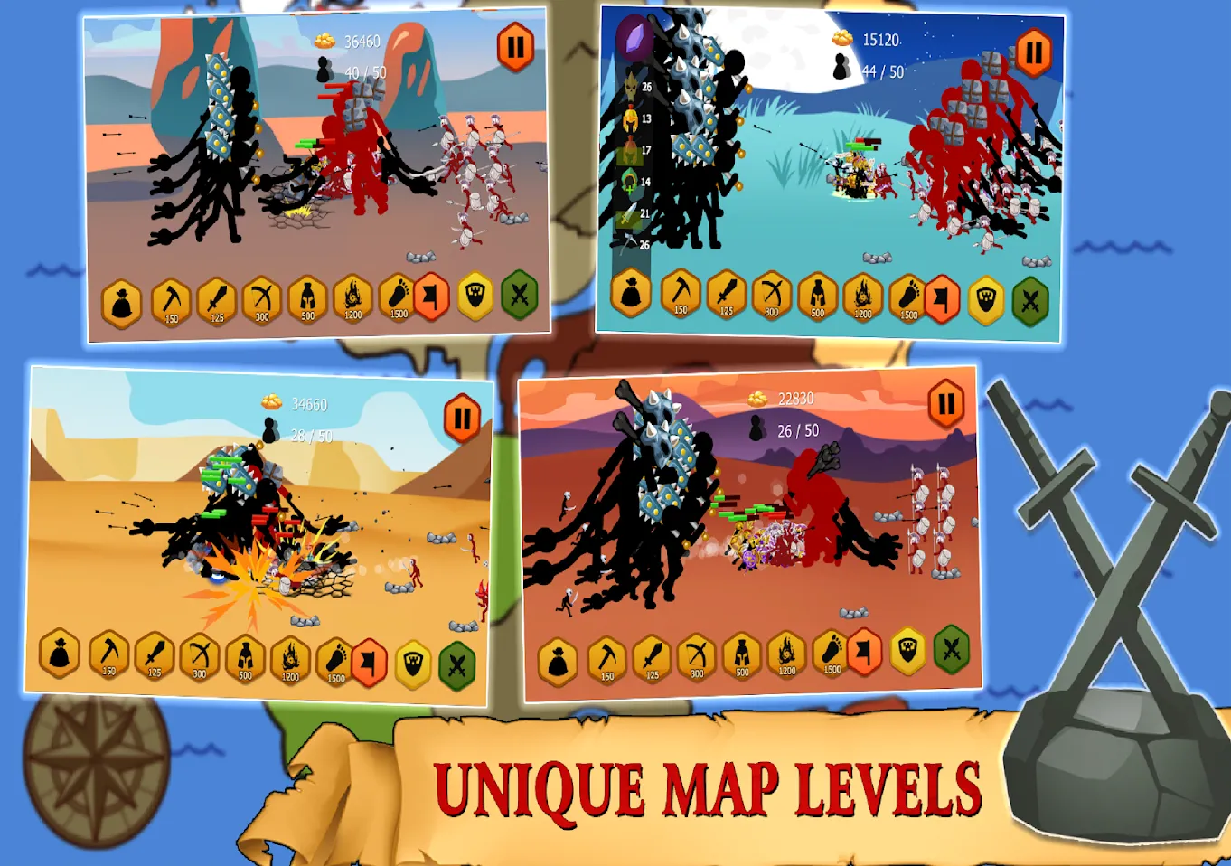 Stickman Battle War [мод: много денег] Screenshot 3