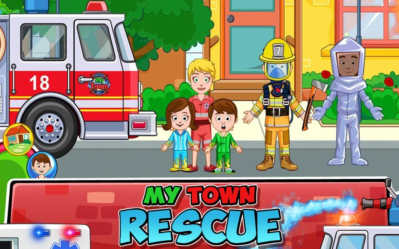 My Town : Fire station Rescue [мод: полная версия] Screenshot 1
