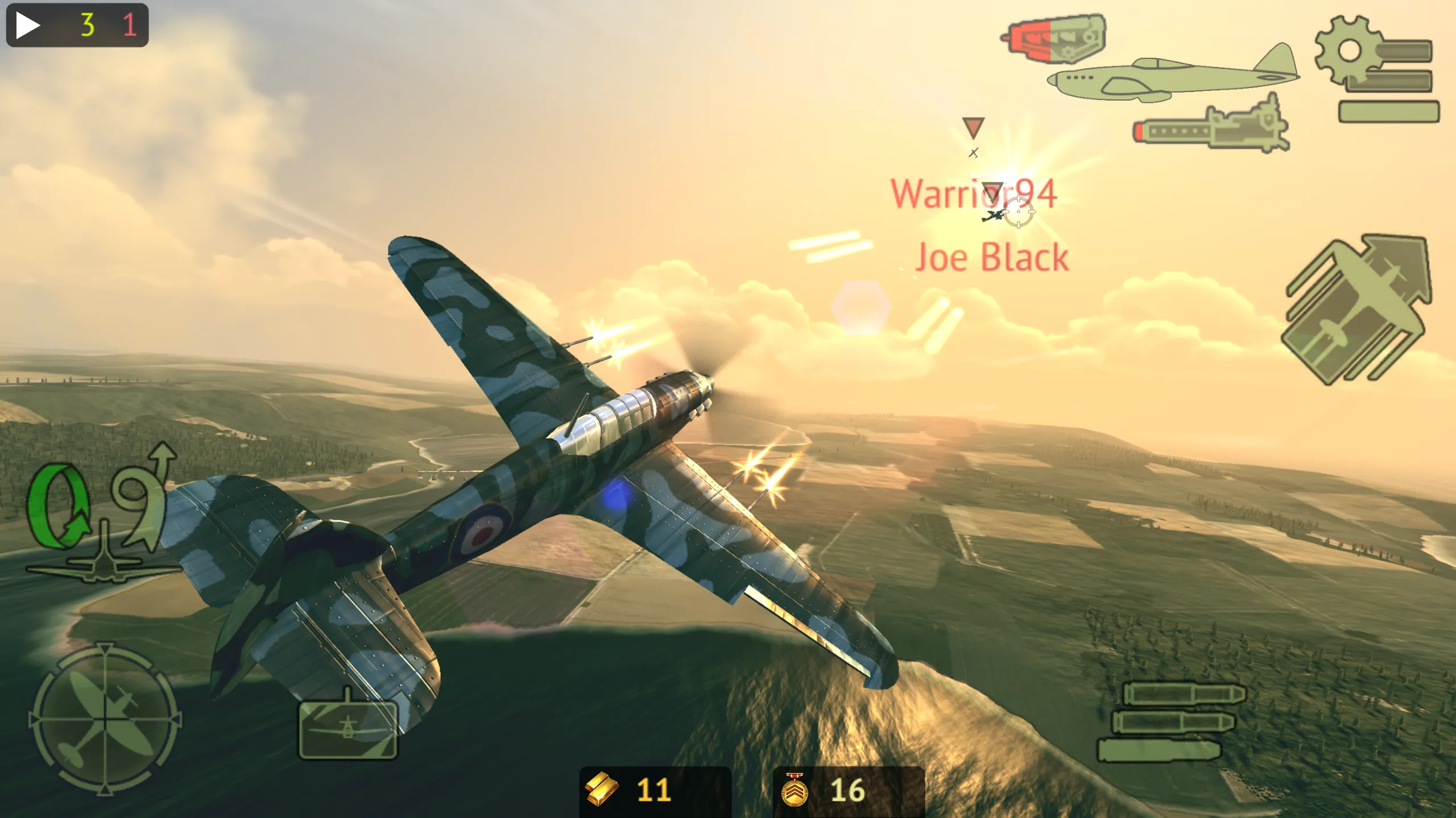 Warplanes: Online Combat v1.7 APK Мод (Много денег) Screenshot 1