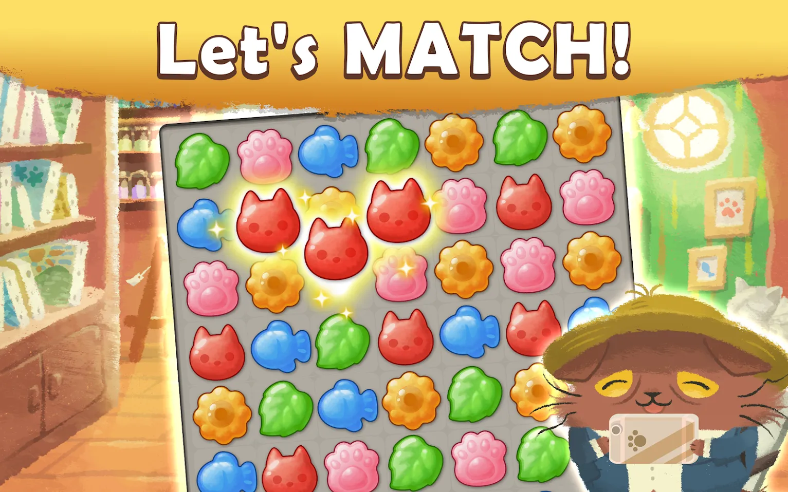 Ателье кошек – Игра Мяу Матч 3 [мод: много денег] взлом Screenshot 2