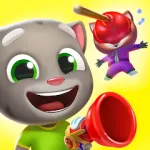Скачать Talking Tom Blast Park [мод: много денег] на Андроид