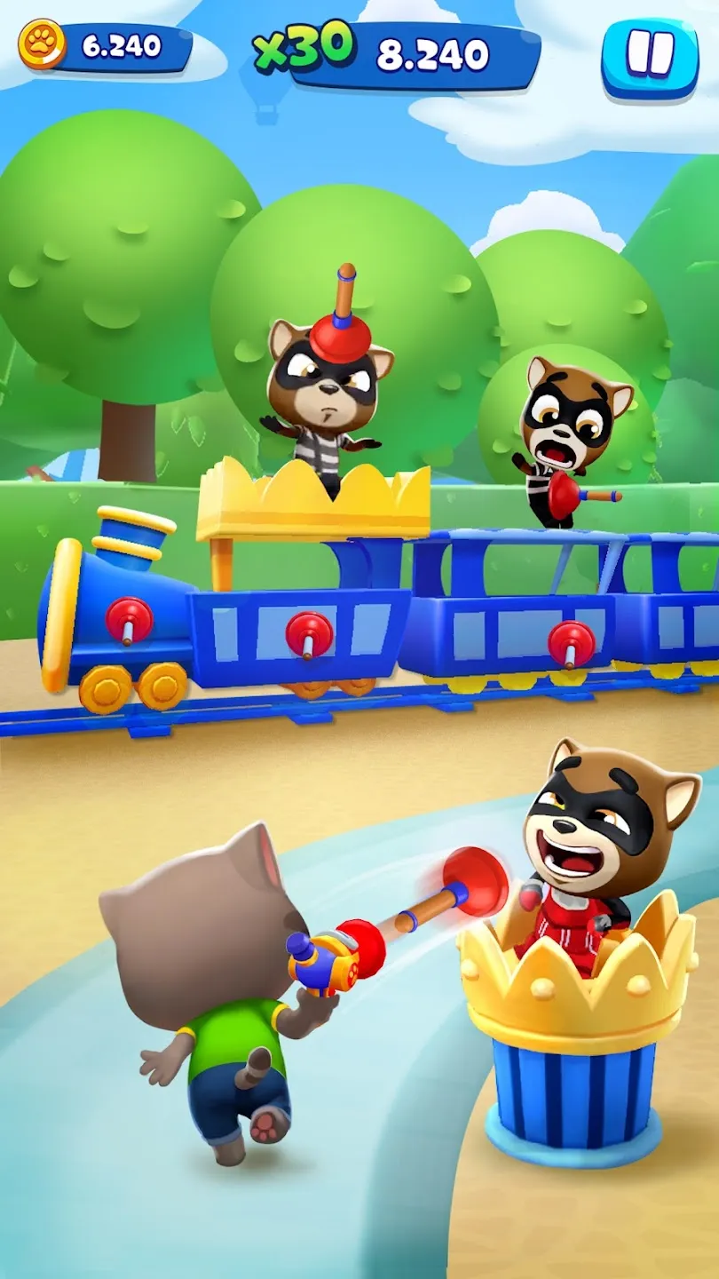 Talking Tom Blast Park [мод: много денег] Screenshot 5