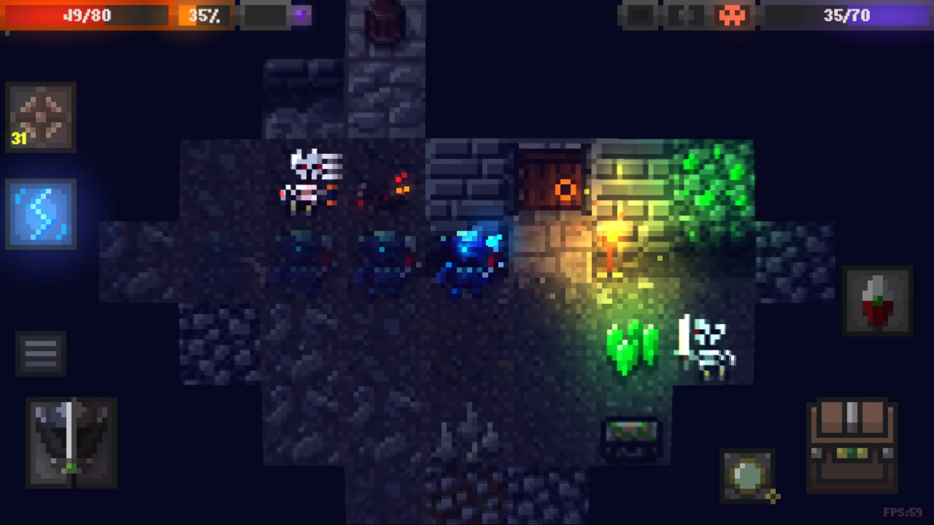 Caves (Roguelike) v0.95.3.84 APK Мод (Много денег) Screenshot 1
