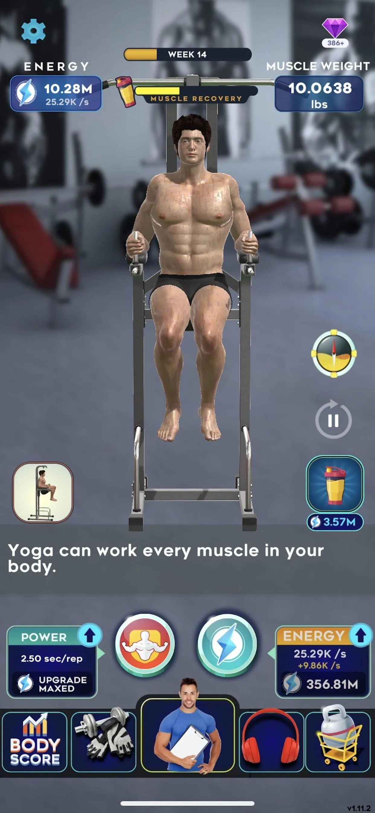 Idle Workout! v1.3.3 APK Мод (Меню, Выносливость, Потеря веса) Screenshot 2