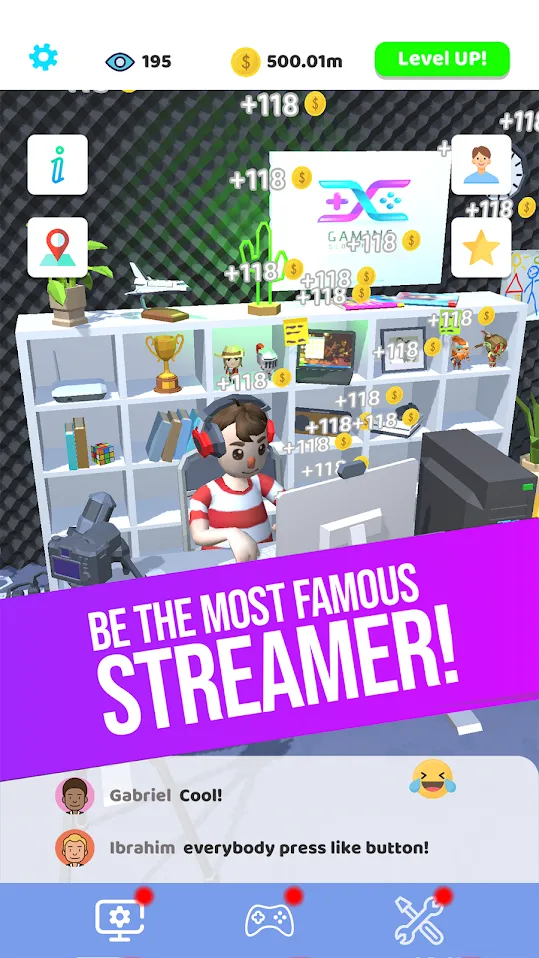 Idle Streamer! [мод: много денег] Screenshot 1