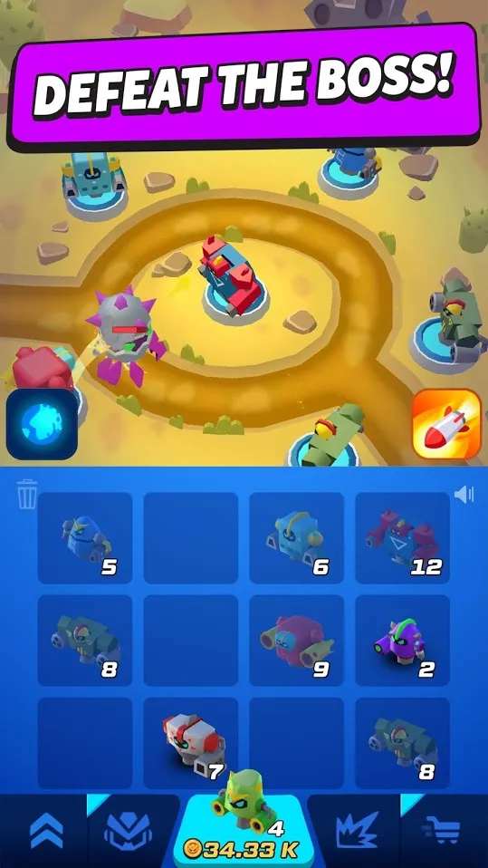 Merge Tower Bots [мод: много денег] Screenshot 3