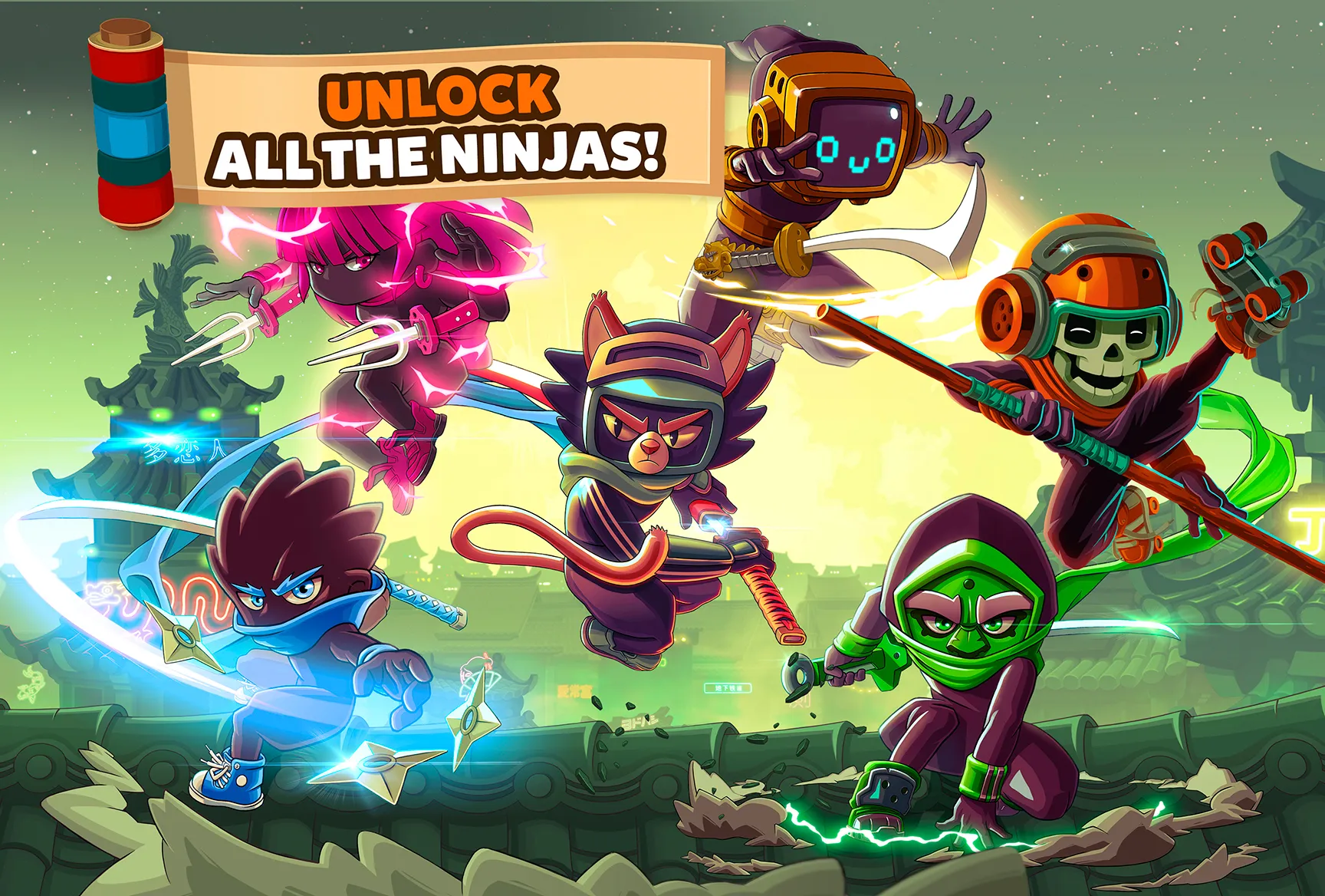 Ninja Dash Run - Offline Game [мод: много денег] Screenshot 3