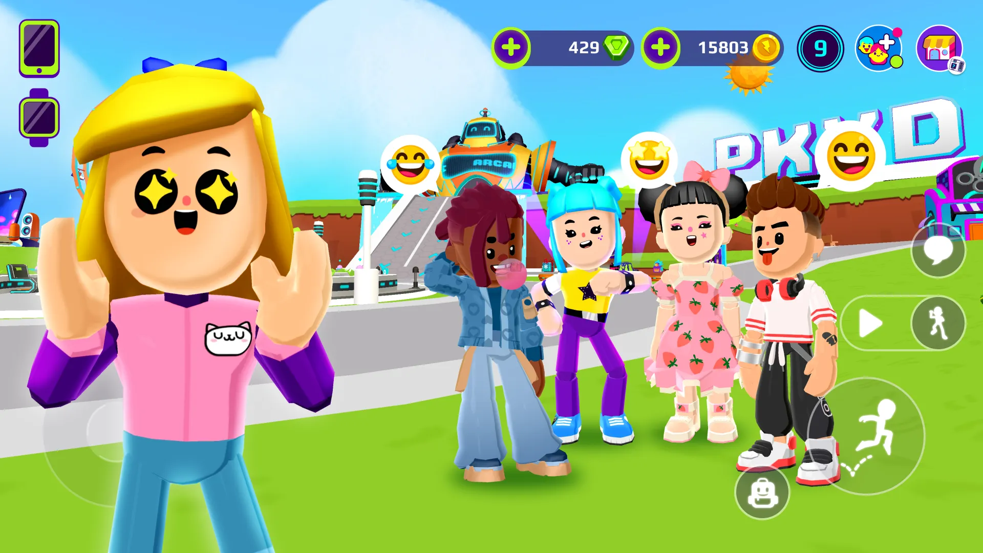 PK XD v1.86.5 APK Мод (Всё открыто, Усилитель прыжков, Без рекламы) Screenshot 1