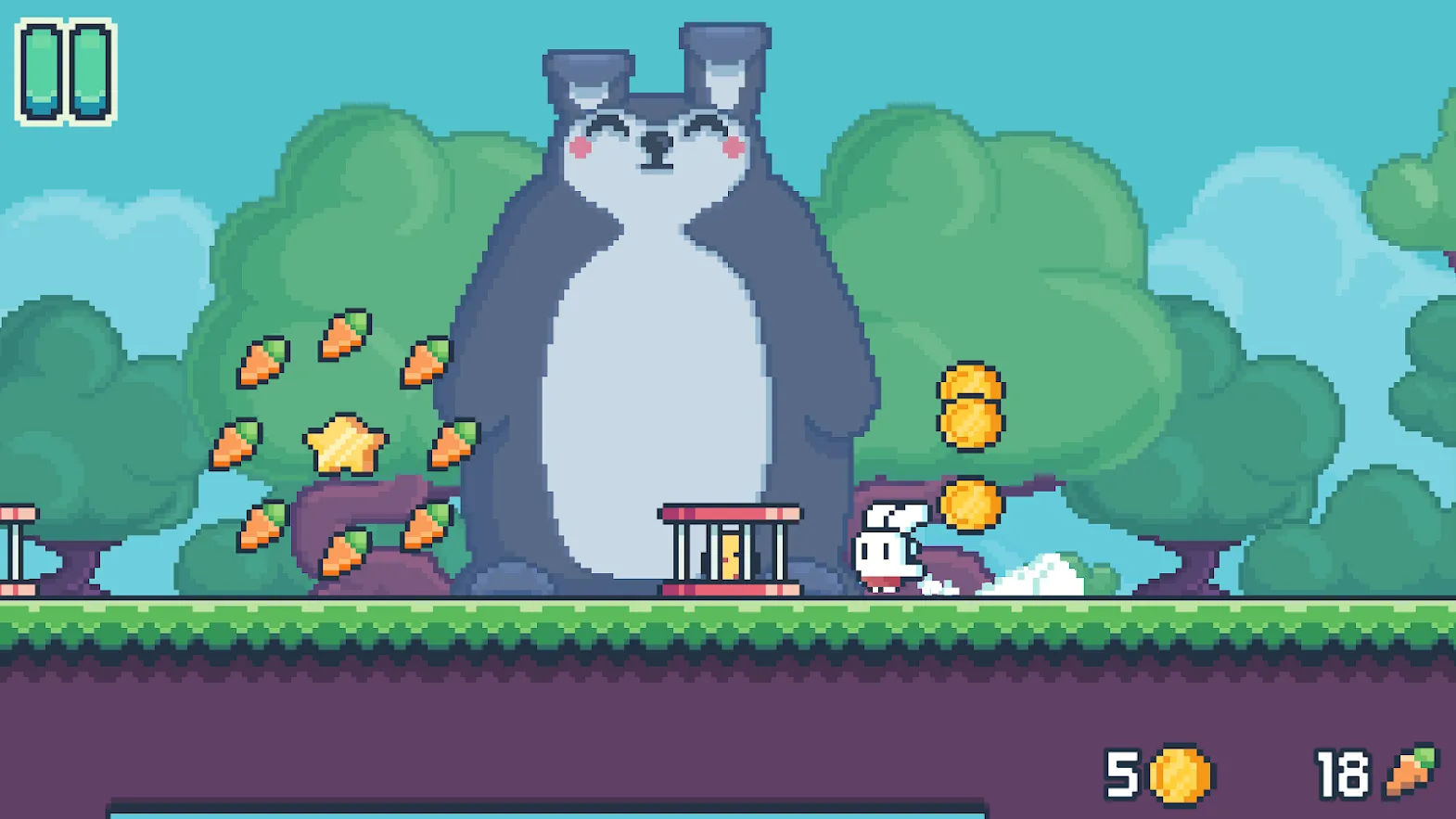 Yeah Bunny 2 – pixel retro arcade platformer [мод: много денег] Screenshot 3