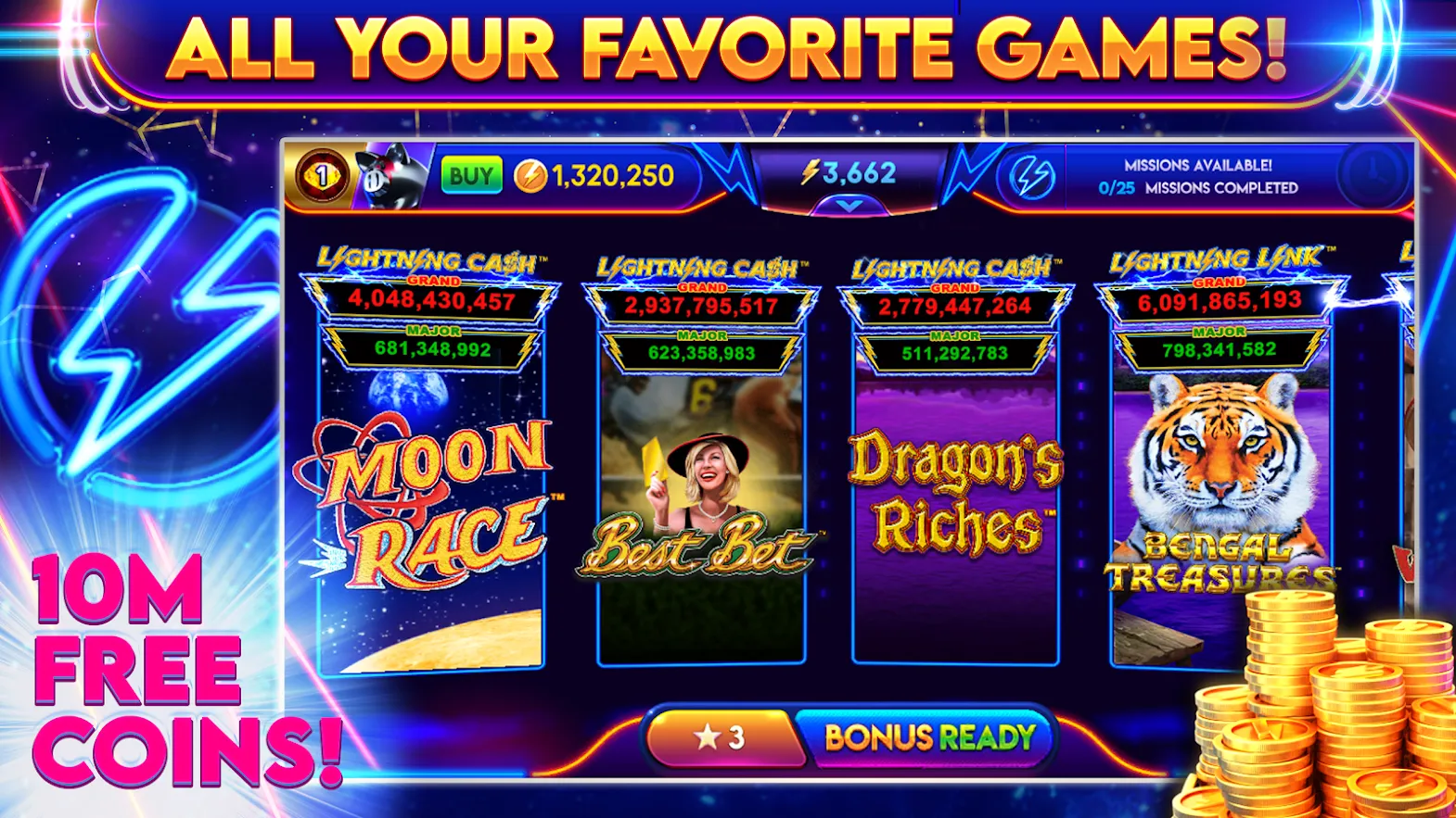 Lightning Link Casino: Free Vegas Slots! 10M Bonus Screenshot 1