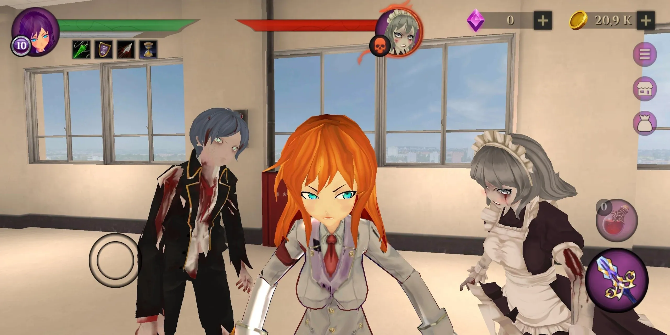 Anime School Zombie Simulator v2.13 APK Мод (Много денег) Screenshot 5